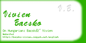 vivien bacsko business card